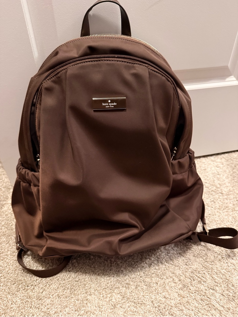 kate spade Chocolate Brown Nylon Backpack